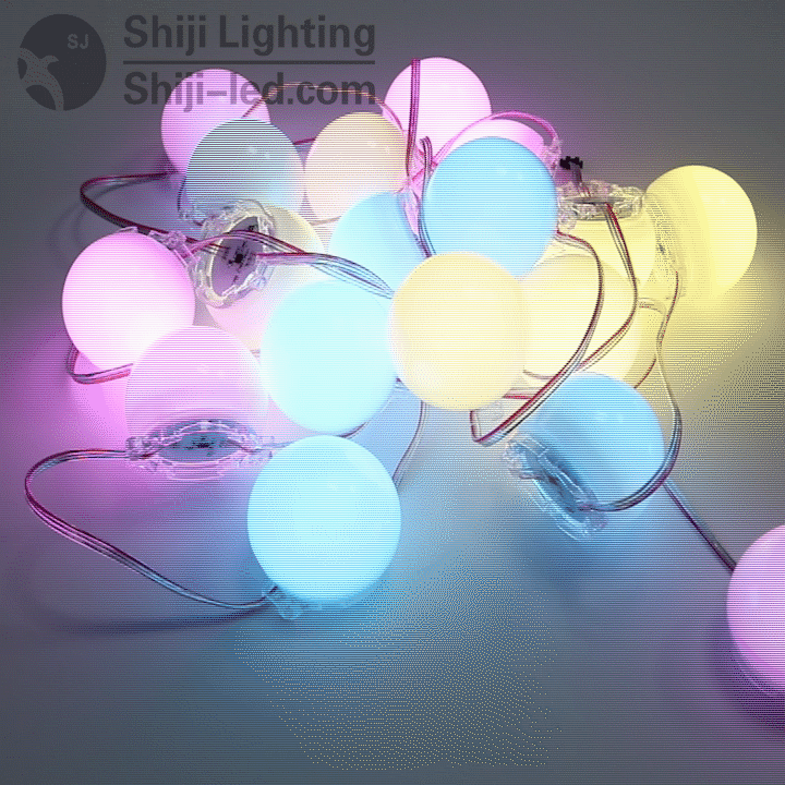 24V 50mm UCS2904 RGBW outdoor led pixel dot string for facade lighting
