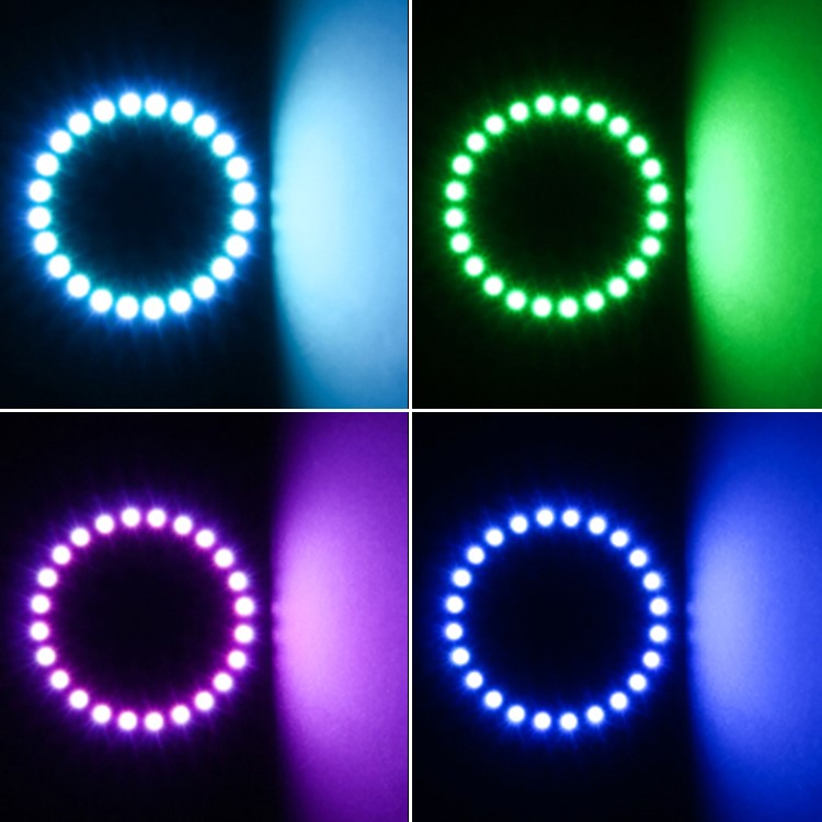 Hot sale Digital Full Color 16leds 24leds 65m 45m RGB SK6812 Pixel DC5V Circle Led Ring for indoor