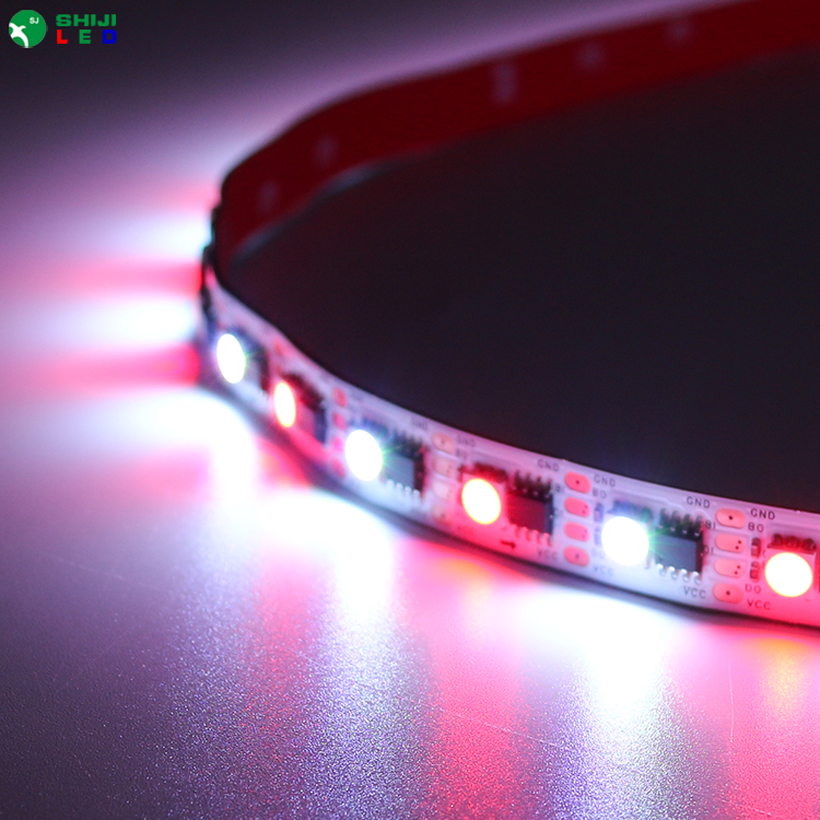 12V GS8208 Pixel External IC 60leds full color changing 5050 BGR 12mm addressable led strip light